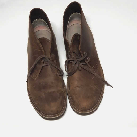 Clarks Men\'s Brown Leather Chukka Boots
